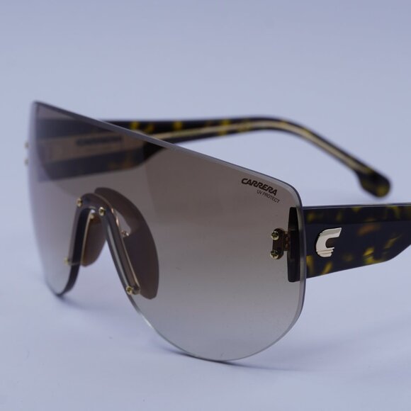 Carrera FLAGLAB 12 0086 HA Sunglasses Havana Shield Frame, Brown Lenses main image 5